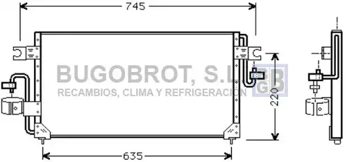 кондензатор, климатизация BUGOBROT 62-DN5163