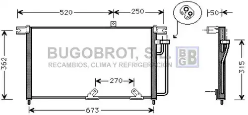 кондензатор, климатизация BUGOBROT 62-DW5033