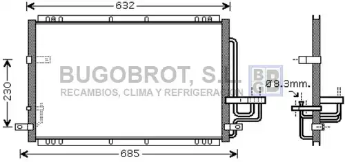 кондензатор, климатизация BUGOBROT 62-KA5092