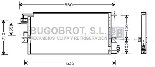 кондензатор, климатизация BUGOBROT 62-TO5198