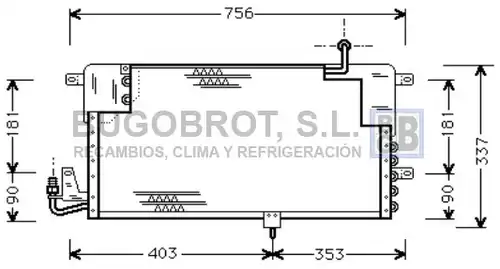 кондензатор, климатизация BUGOBROT 62-VW5141