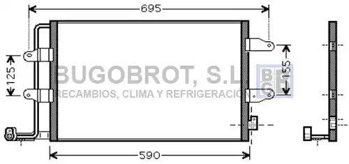 кондензатор, климатизация BUGOBROT 62-VW5252