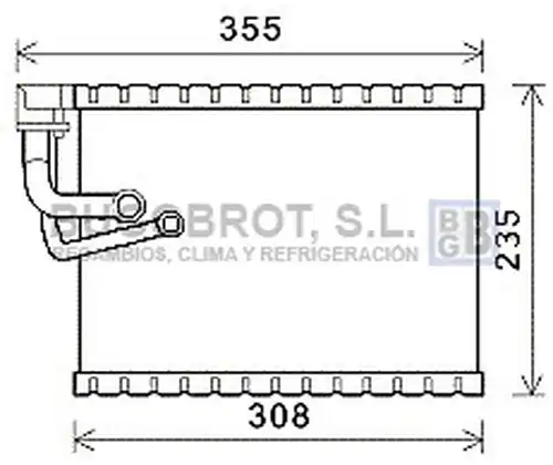 изпарител, климатична система BUGOBROT 70-AIV327