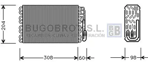 изпарител, климатична система BUGOBROT 70-CNV015