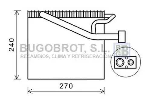 изпарител, климатична система BUGOBROT 70-CRV125