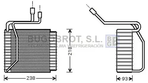 изпарител, климатична система BUGOBROT 70-FDV109