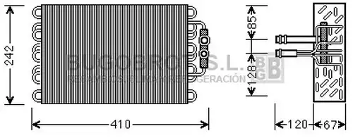 изпарител, климатична система BUGOBROT 70-MSV542