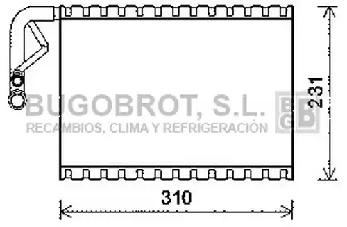 изпарител, климатична система BUGOBROT 70-MSV544