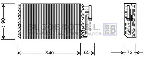 изпарител, климатична система BUGOBROT 70-OLV088