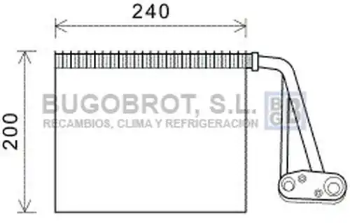 изпарител, климатична система BUGOBROT 70-RTV566
