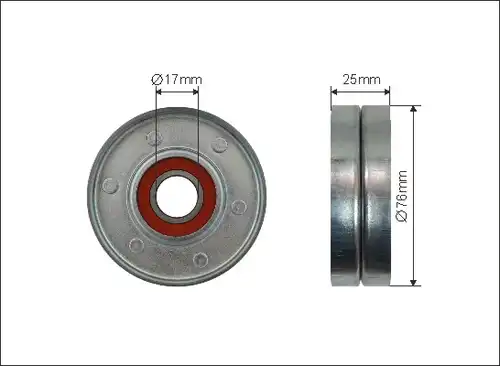 обтящна ролка, пистов ремък CAFFARO 171-00