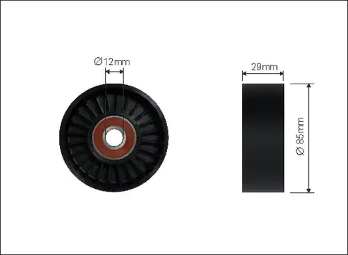 паразитна/ водеща ролка, пистов ремък CAFFARO 207-00