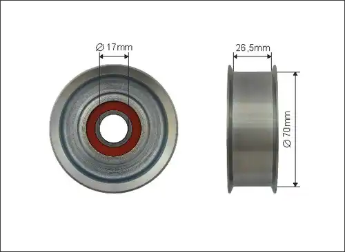 обтящна ролка, пистов ремък CAFFARO 500536