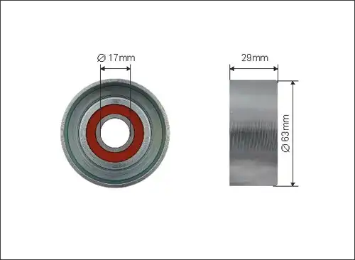 обтящна ролка, пистов ремък CAFFARO 500553