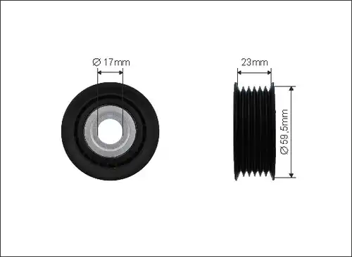 обтящна ролка, пистов ремък CAFFARO 500561