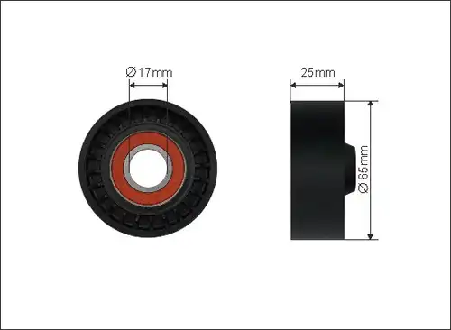 обтящна ролка, пистов ремък CAFFARO 500564