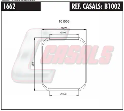 маншон, въздушно окачване CASALS B1002