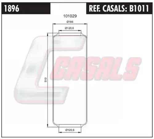 маншон, въздушно окачване CASALS B1011