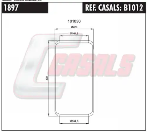 маншон, въздушно окачване CASALS B1012