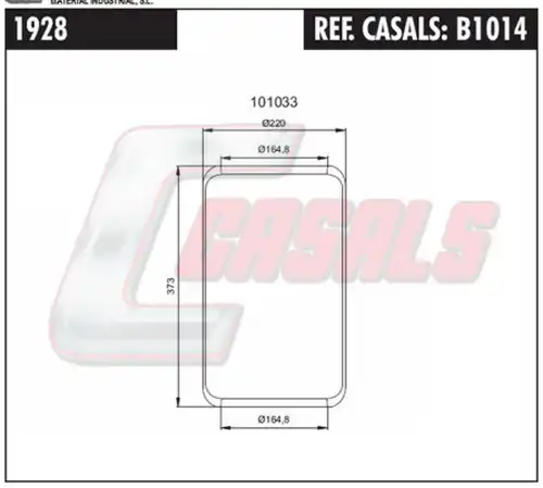 маншон, въздушно окачване CASALS B1014