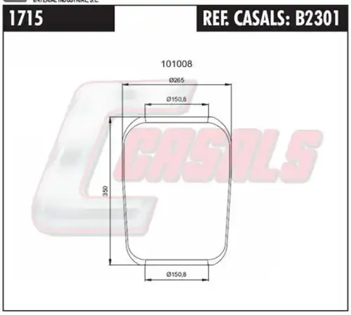 маншон, въздушно окачване CASALS B2301