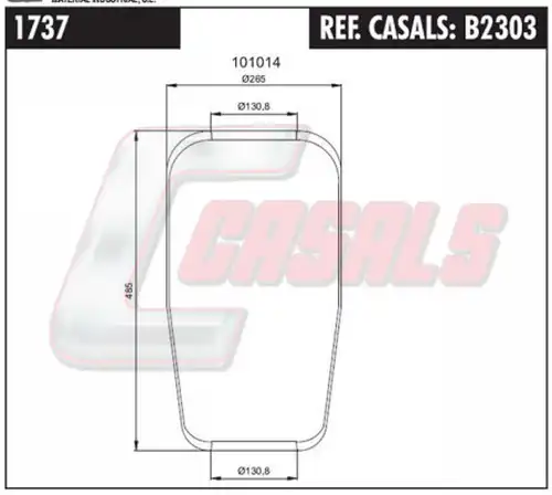 маншон, въздушно окачване CASALS B2303