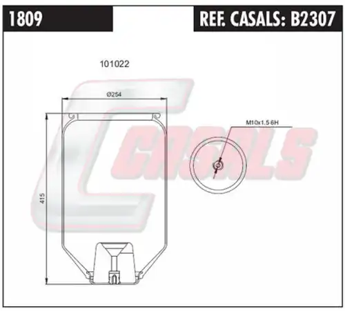 маншон, въздушно окачване CASALS B2307