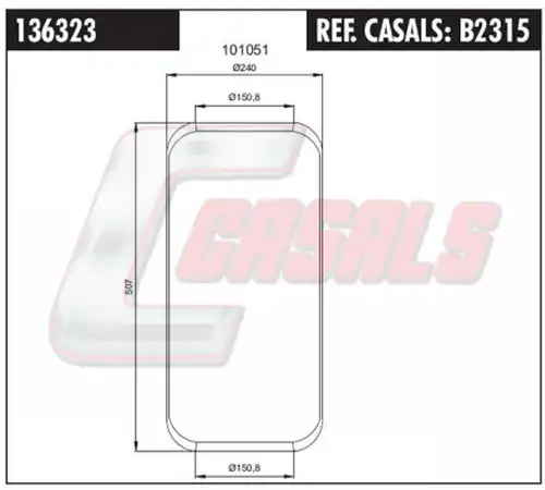 маншон, въздушно окачване CASALS B2315