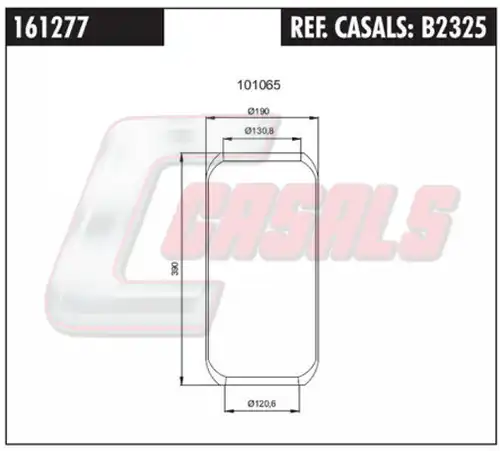 маншон, въздушно окачване CASALS B2325