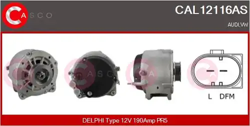 генератор CASCO CAL12116AS