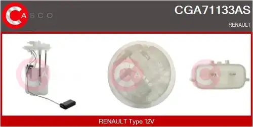 горивопроводен елемент (горивна помпа+сонда) CASCO CGA71133AS