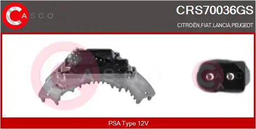 съпротивление, вентилатор за вътрешно пространство CASCO CRS70036GS