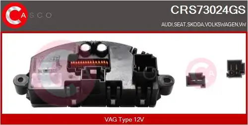 съпротивление, вентилатор за вътрешно пространство CASCO CRS73024GS