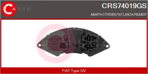 съпротивление, вентилатор за вътрешно пространство CASCO CRS74019GS