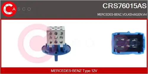 съпротивление, вентилатор за вътрешно пространство CASCO CRS76015AS