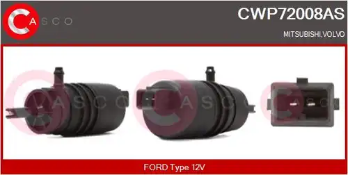 водна помпа за миещо устр., почистване на стъклата CASCO CWP72008AS