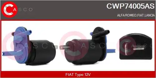 водна помпа за миещо устр., почистване на стъклата CASCO CWP74005AS