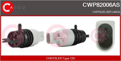 водна помпа за миещо устр., почистване на стъклата CASCO CWP82006AS