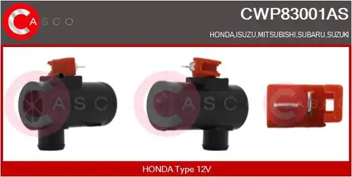 водна помпа за миещо устр., почистване на стъклата CASCO CWP83001AS