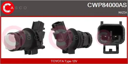 водна помпа за миещо устр., почистване на стъклата CASCO CWP84000AS