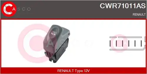 ключ(бутон), стъклоповдигане CASCO CWR71011AS