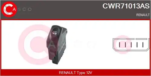 ключ(бутон), стъклоповдигане CASCO CWR71013AS