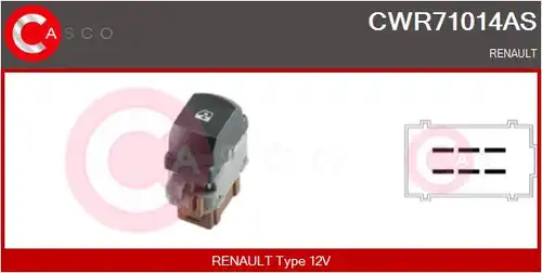 ключ(бутон), стъклоповдигане CASCO CWR71014AS