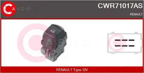 ключ(бутон), стъклоповдигане CASCO CWR71017AS