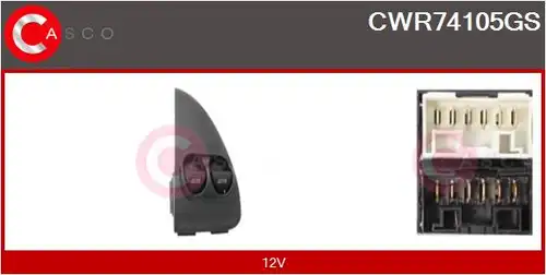 ключ(бутон), стъклоповдигане CASCO CWR74105GS