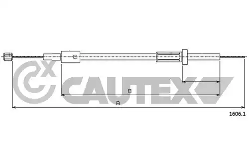 жило за капака на двигателя CAUTEX 013289