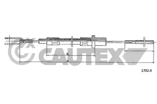 въжен механизъм, задействане на съединителя CAUTEX 048150