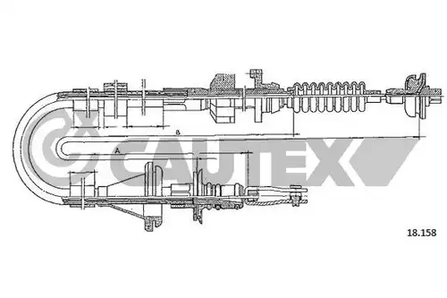 въжен механизъм, задействане на съединителя CAUTEX 761504