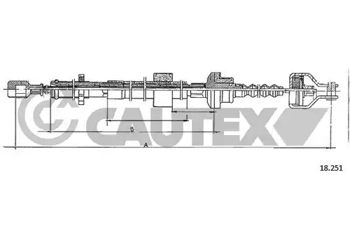 въжен механизъм, задействане на съединителя CAUTEX 761540