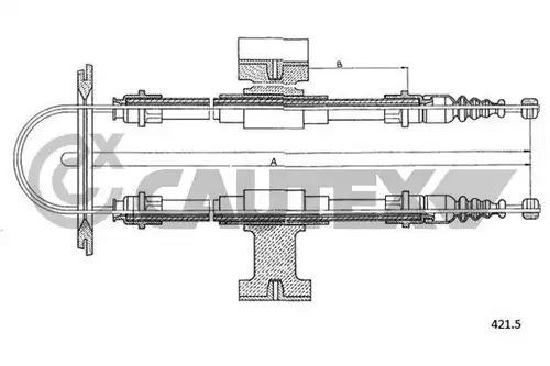 жило за ръчна спирачка CAUTEX 761647